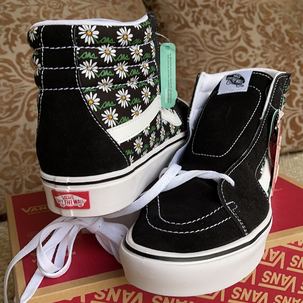 Vans Comfycush Sk8-Hi Scribble Flower Daisy/BlackM - Picture 2 of 16